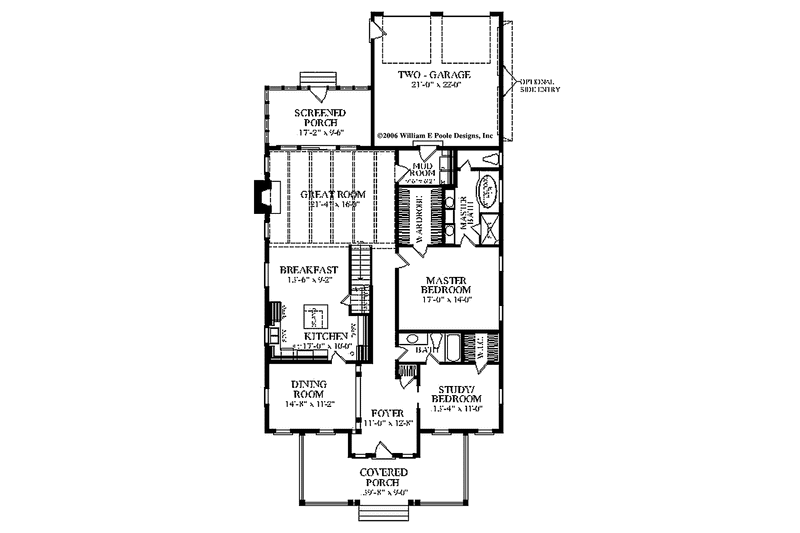 Dream House Plan - Floor Plan - Main Floor for Craftsman House Plan #137-337 - 4 bed, 4 bath