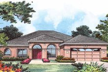 Architectural House Design - Mediterranean Exterior - Front Elevation Plan #1015-14