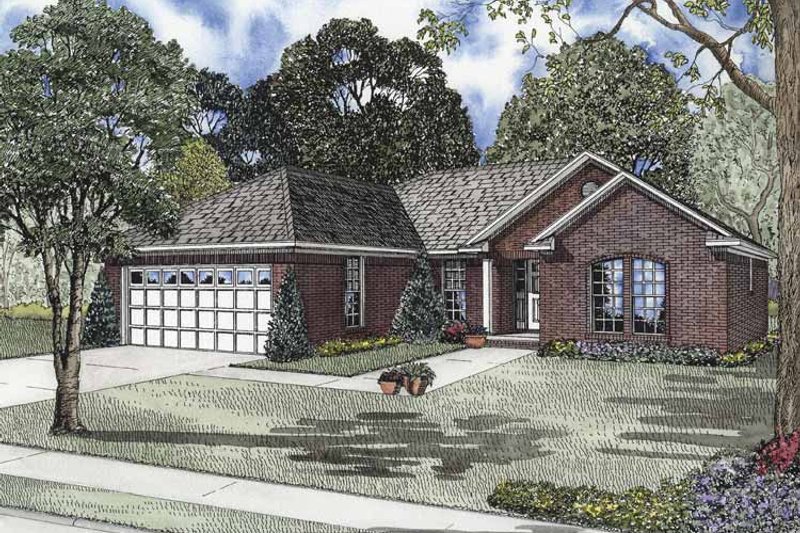 Home Plan - Exterior - Front Elevation 3 for Ranch House Plan #17-2841 - 3 bed, 2 bath