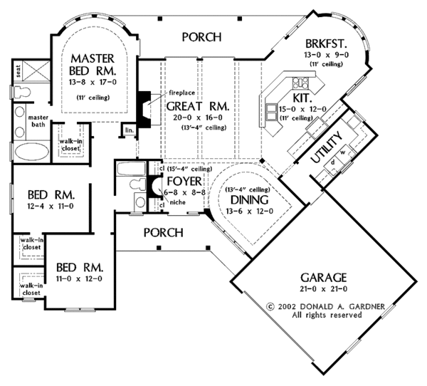 Dream House Plan - Adobe / Southwestern Floor Plan - Main Floor Plan #929-683