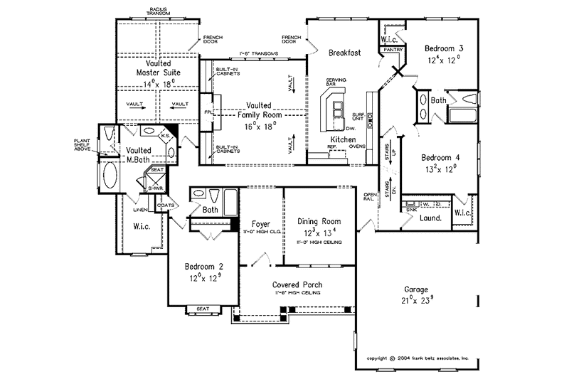 Home Plan - Floor Plan - Main Floor for Colonial House Plan #927-317 - 4 bed, 3 bath