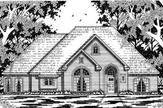 Exterior - Front Elevation for Traditional House Plan #42-262 - 4 bed, 2 bath