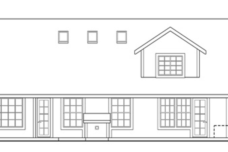 Home Plan - Exterior - Rear Elevation House Plan #124-342 - 3 bed, 2.5 bath