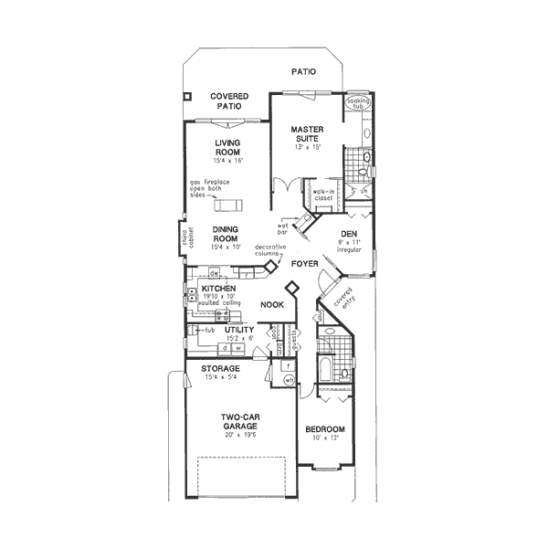 Architectural House Design - European Floor Plan - Main Floor Plan #18-9271