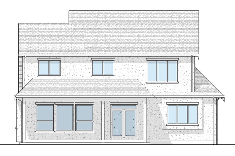 Architectural House Design - Exterior - Rear Elevation 1 for European House Plan #1114-125 - 4 bed, 2.5 bath