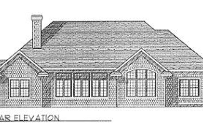 Home Plan - Exterior - Rear Elevation for Traditional House Plan #70-435 - 3 bed, 2.5 bath