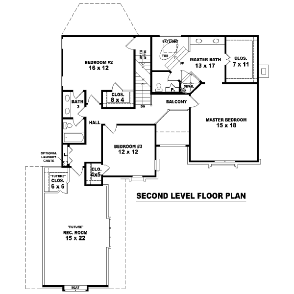 European Floor Plan - Upper Floor Plan #81-13889