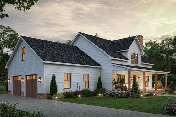 Exterior - Front Elevation 3 for Farmhouse House Plan #1117-39 - 3 bed, 2.5 bath