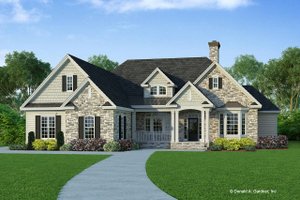 Ranch Exterior - Front Elevation Plan #929-750