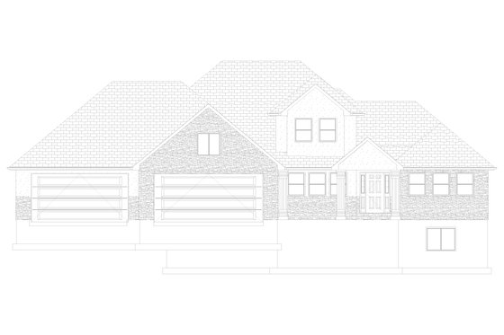 Exterior - Front Elevation 3 for Traditional House Plan #1060-62 - 3 bed, 2.5 bath