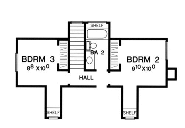 Cottage Floor Plan - Upper Floor Plan #472-5