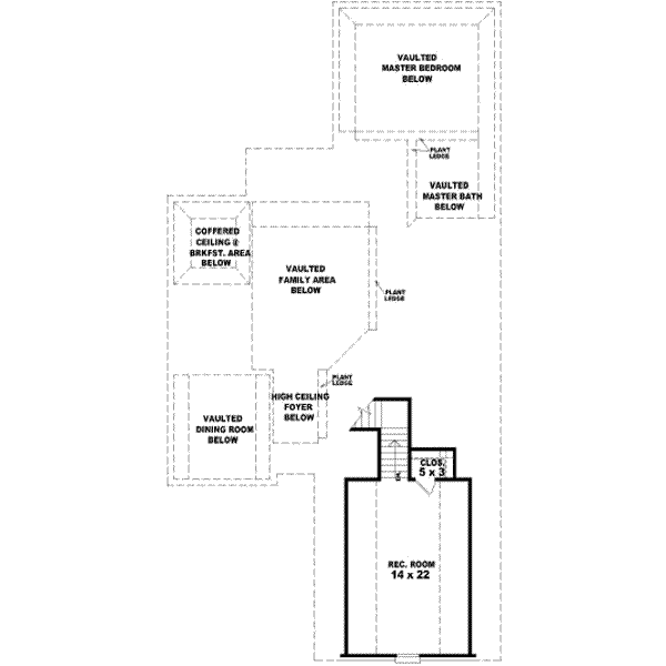 Floor Plan - Upper Floor for Traditional House Plan #81-926 - 3 bed, 2 bath