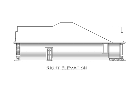 Exterior - Other Elevation 3 for Traditional House Plan #132-195 - 3 bed, 2 bath