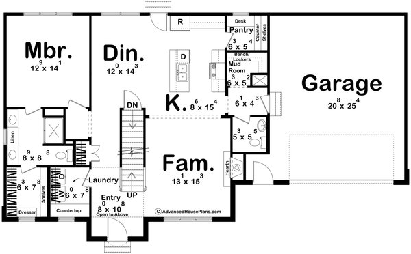 Dream House Plan - Modern Floor Plan - Main Floor Plan #455-343
