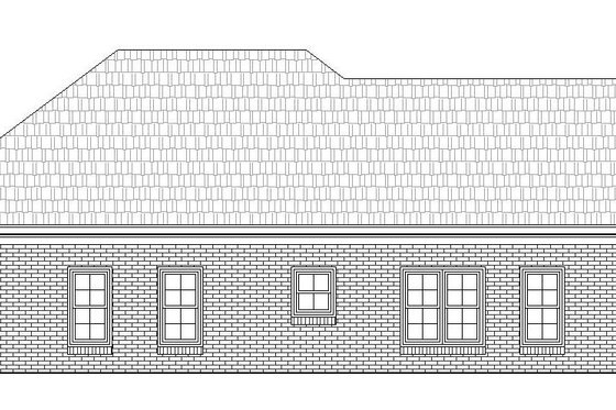 Exterior - Rear Elevation for Craftsman House Plan #932-25 - 2 bed, 2 bath