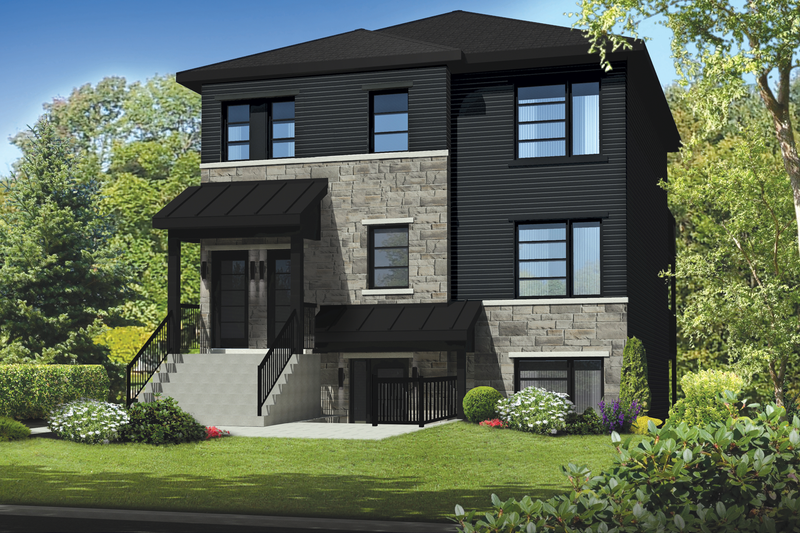 Home Plan - Contemporary Exterior - Front Elevation Plan #25-4980