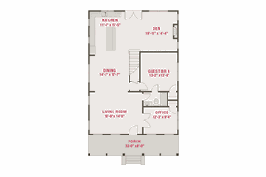 Floor Plan - Main Floor for Craftsman House Plan #461-73 - 3 bed, 3 bath