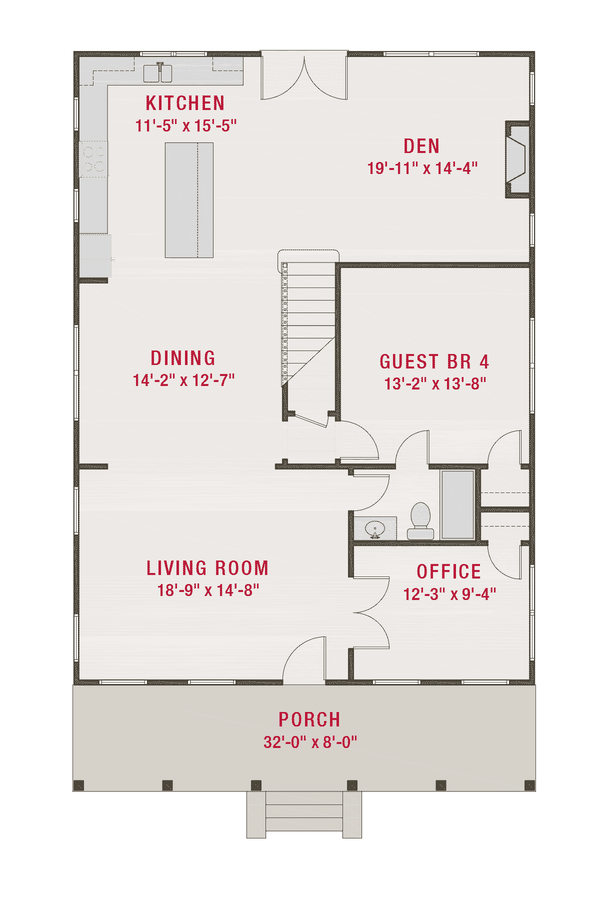 Craftsman Floor Plan - Main Floor Plan #461-73