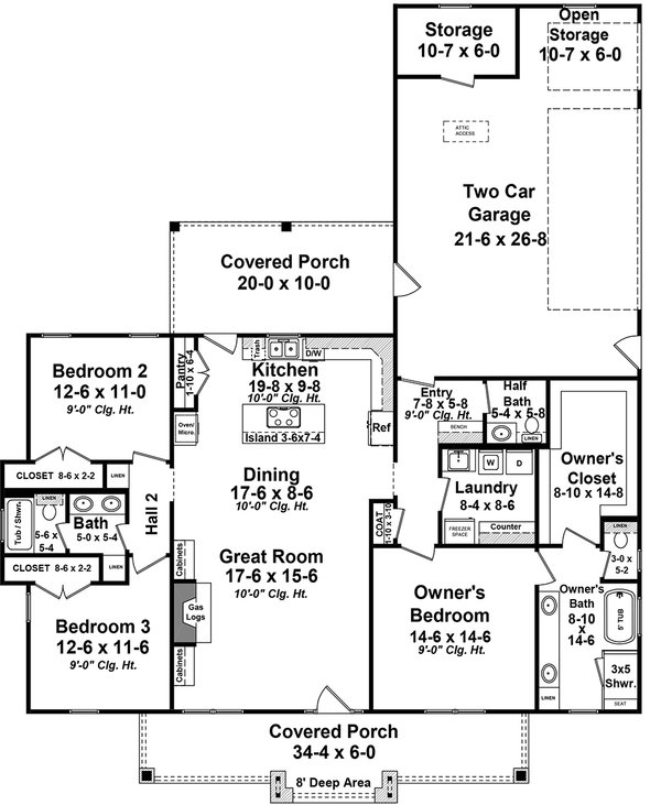 Traditional Floor Plan - Main Floor Plan #21-468
