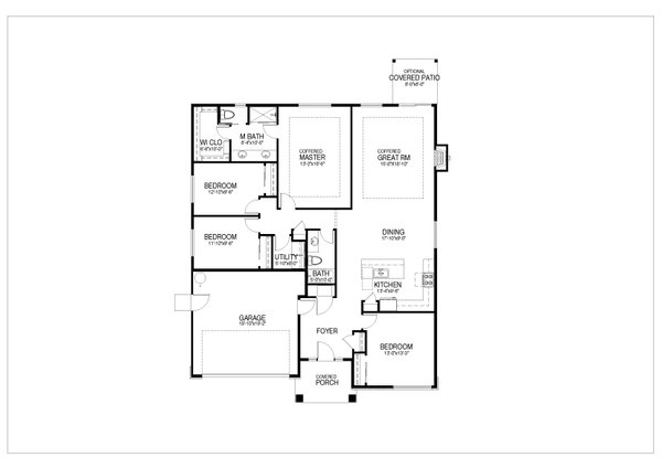 Architectural House Design - Prairie Floor Plan - Main Floor Plan #53-720