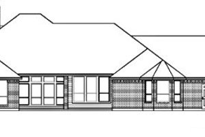 Exterior - Rear Elevation for European House Plan #84-321 - 4 bed, 3 bath