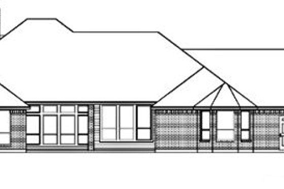 Exterior - Rear Elevation for European House Plan #84-321 - 4 bed, 3 bath