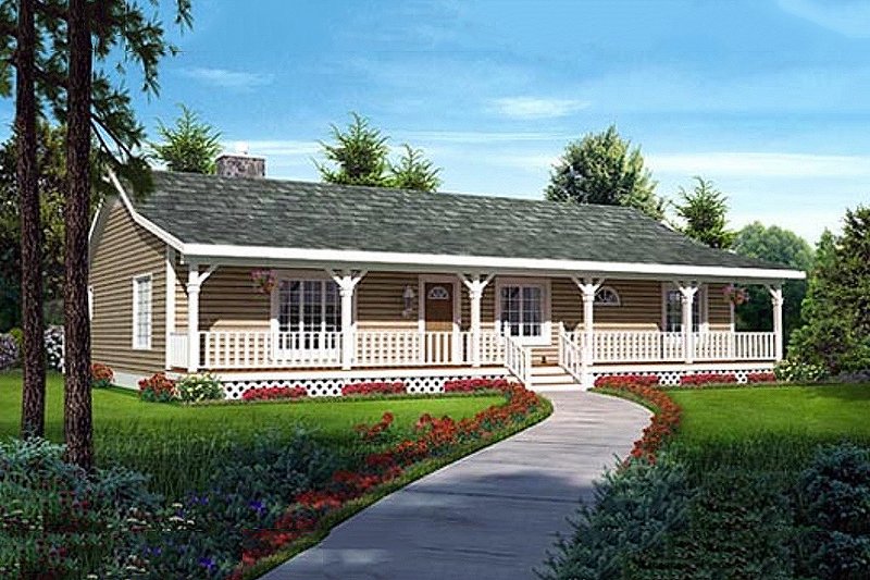 Ranch Style House Plan - 3 Beds 2 Baths 1792 Sq/Ft Plan #312-875