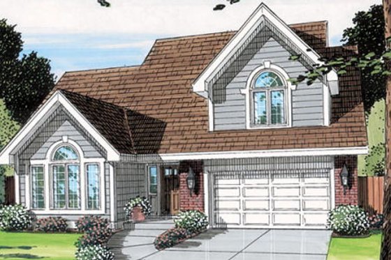 Exterior - Front Elevation for Traditional House Plan #312-296 - 4 bed, 2.5 bath