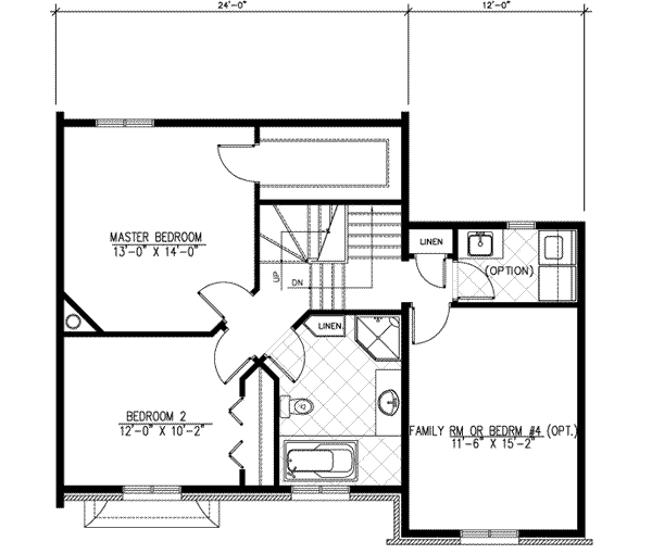 Colonial Floor Plan - Upper Floor Plan #138-179