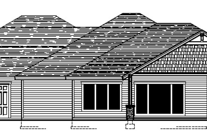 House Plan Design - Exterior - Rear Elevation for Craftsman House Plan #112-226 - 2 bed, 2.5 bath