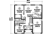 Country Style House Plan - 2 Beds 1 Baths 1197 Sq/Ft Plan #25-4305 