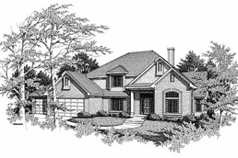 House Blueprint - Traditional Exterior - Front Elevation Plan #70-424