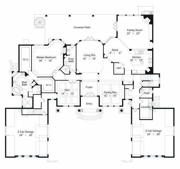 Home Plan - European Floor Plan - Main Floor Plan #417-444