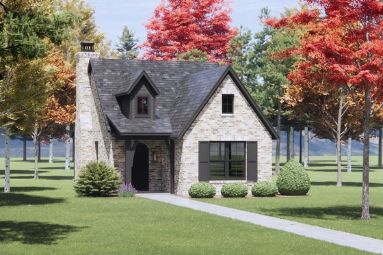 Exterior - Front Elevation 4 for Cottage House Plan #1096-143 - 1 bed, 1 bath