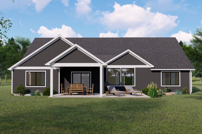 House Blueprint - Exterior - Rear Elevation for Farmhouse House Plan #1064-143 - 3 bed, 2.5 bath