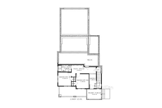 Floor Plan - Lower Floor for Craftsman House Plan #895-89 - 3 bed, 2.5 bath