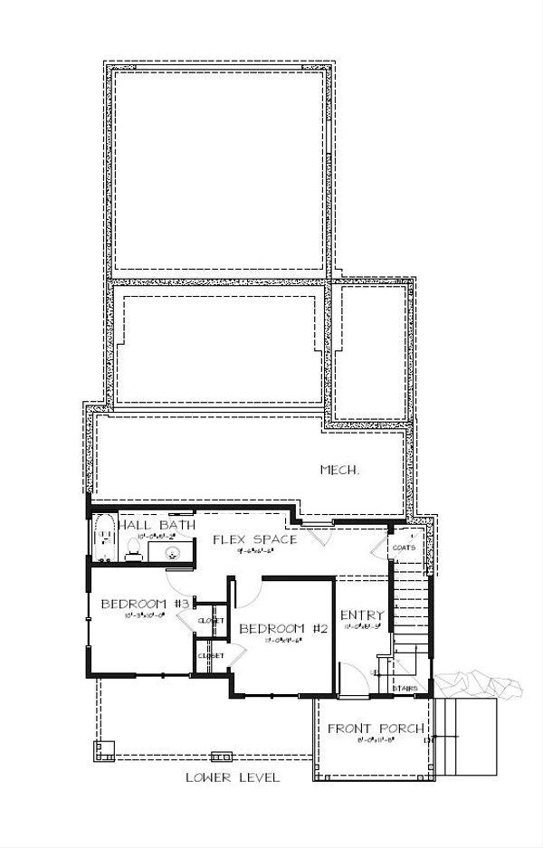 Home Plan - Craftsman Floor Plan - Lower Floor Plan #895-89