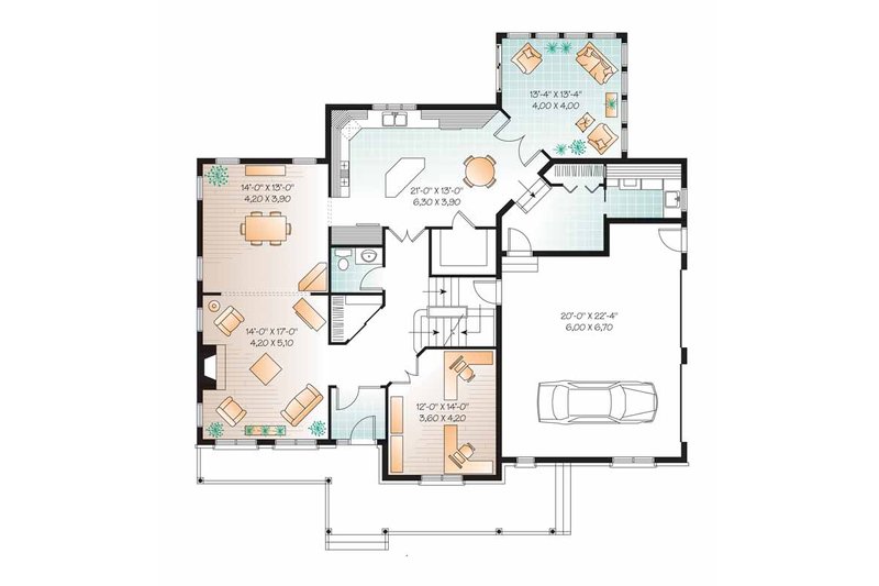 Country Style House Plan - 3 Beds 2.5 Baths 2825 Sq/Ft Plan #23-2556 ...