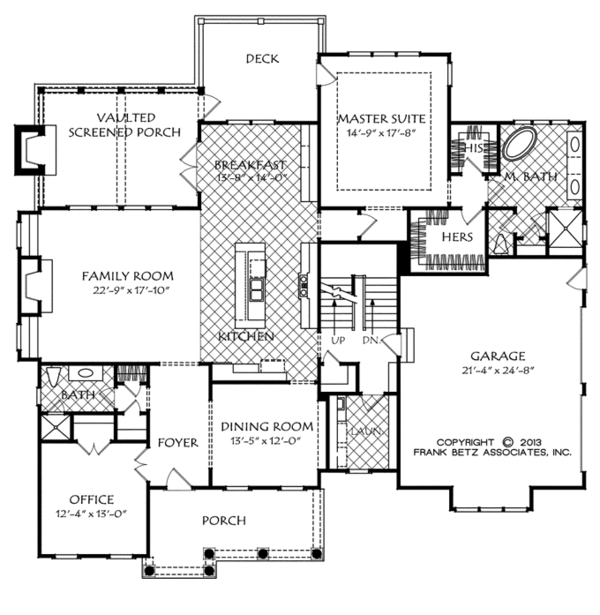 Architectural House Design - Traditional Floor Plan - Main Floor Plan #927-963