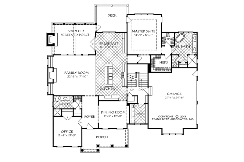 Architectural House Design - Floor Plan - Main Floor for Traditional House Plan #927-963 - 4 bed, 5 bath