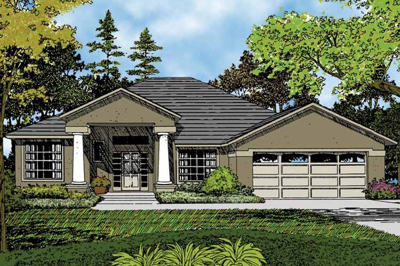 Home Plan - Exterior - Front Elevation 3 for Contemporary House Plan #1015-41 - 4 bed, 2 bath