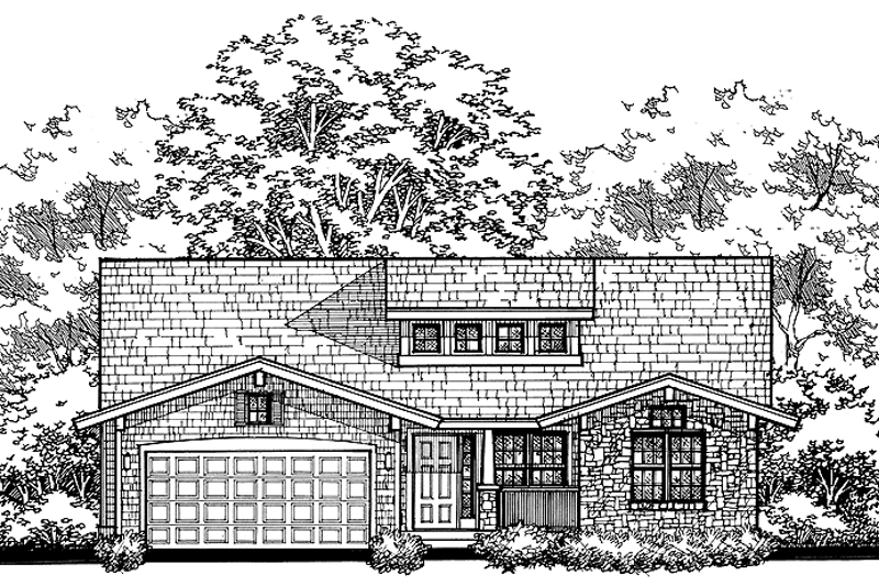Home Plan - Exterior - Front Elevation 3 for Ranch House Plan #320-827 - 2 bed, 2.5 bath