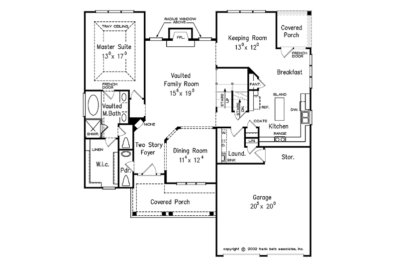 Home Plan - Floor Plan - Main Floor for Colonial House Plan #927-870 - 4 bed, 2.5 bath