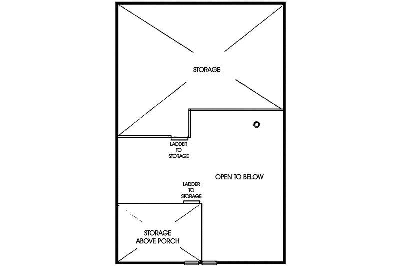 Home Plan - Floor Plan - Upper Floor for Country House Plan #60-660 - 2 bed, 1 bath
