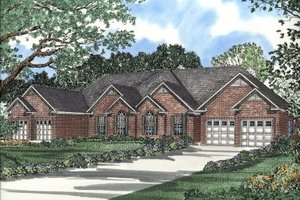 European Exterior - Front Elevation Plan #17-1082