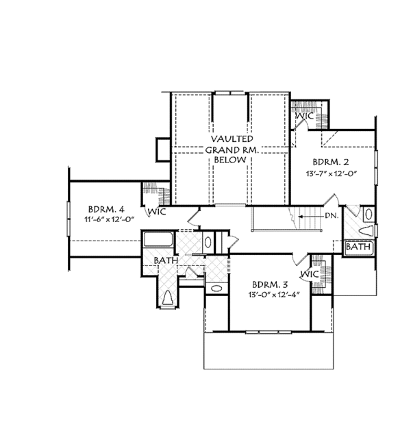 Home Plan - Craftsman Floor Plan - Upper Floor Plan #927-526
