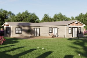 Exterior - Front Elevation 3 for Craftsman House Plan #1106-103 - 3 bed, 2 bath