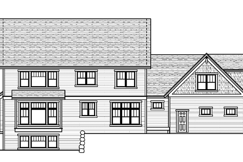 Home Plan - Exterior - Rear Elevation for Colonial House Plan #51-683 - 5 bed, 3.5 bath