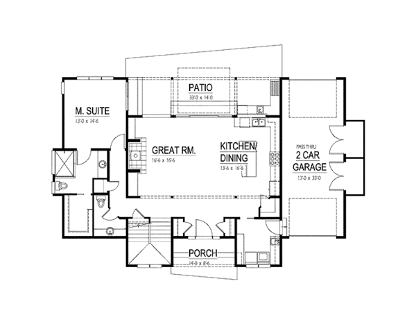 Home Plan - Contemporary Floor Plan - Main Floor Plan #569-25