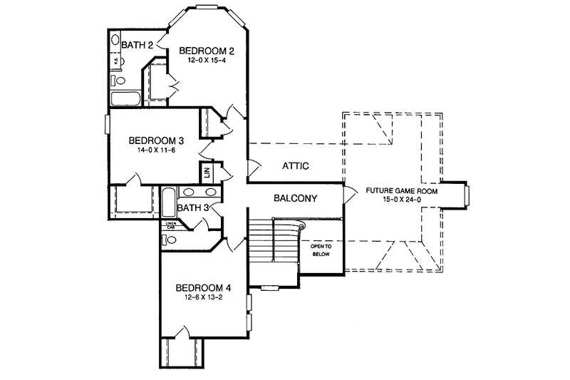 Dream House Plan - Floor Plan - Upper Floor for Traditional House Plan #952-95 - 4 bed, 3.5 bath